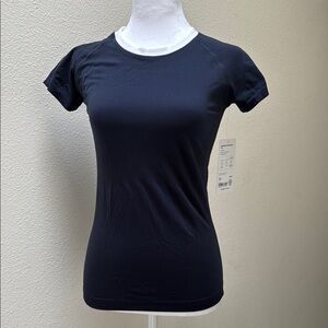 Athleta Navy Ringer Tee